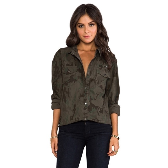 Rails x Revolve Erin Camo Shirt Jacket in Camo - Picture 1 of 8